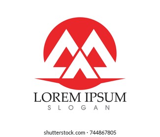 Mountain nature landscape  logo and symbols  icons template
