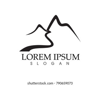 Mountain nature landscape  logo and symbols  icons template
