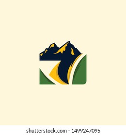 Mountain Nature Landscaping Creative Vector Logo