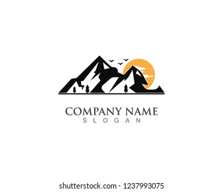 Mountain nature logo business vector