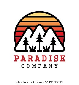 mountain and nature logo design