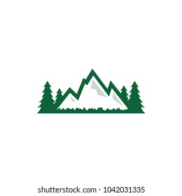 Mountain nature logo design template