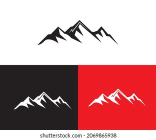 Diseño vectorial del logotipo de la naturaleza de montaña