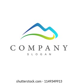 mountain nature logo template