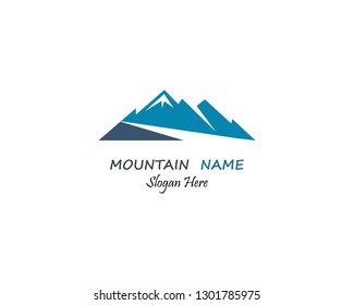 Mountain nature logo template 