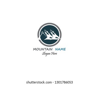 Mountain nature logo template 
