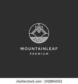 Mountain Nature Logo template design for beauty spa and on black background