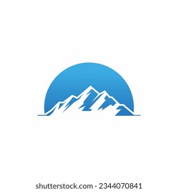 Mountain nature logo vector image