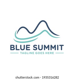 mountain nature modern logo design
