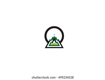 mountain nature vector icon logo