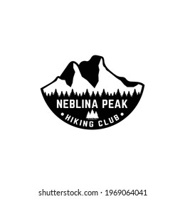 Mountain of Neblina Peak for Adventure Outdoor Hiking Camping Hunting Sport Gear Apparel Business Brand Simple Classic Unique Hipster Vintage Retro Logo Design.