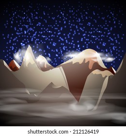 Mountain night landscape