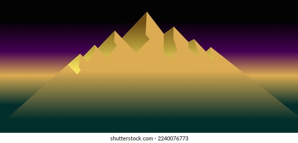 mountain in the night sky Design Wallpaper Background Vector