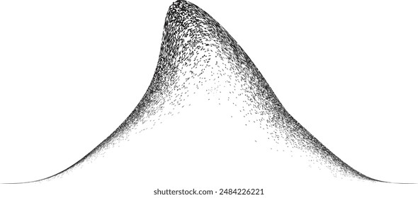 Mountain noise texture . Silhouettes . Sand texture. Gritty, grain effect . Grunge hill peaks. Distressed brush strokes. Mountain landscape . Speckled design element . Graffiti logo .Vector