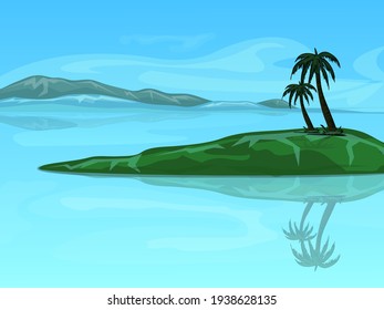El océano de montaña y el mar en el paisaje de fondo.