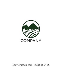 Mountain ogo vector icon design template
