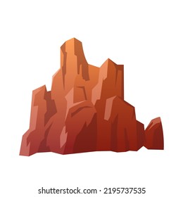 mountain old cartoon. landscape nature, forest valley, adventure climbing, hill explore mountain old vector illustration