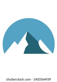 Mountain on blue sky background