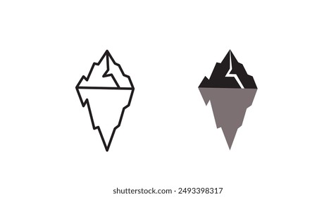 Mountain on a peak, Top of mountain icon vector, Mount, Climbing, conquered, way up, high in, Hiking  icon symbol logo illustration, editable stroke, flat design style isolated on white