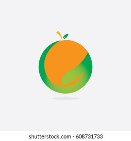 mountain orange icon logo 