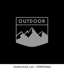 mountain outbound logo. expedition and mountain exploration