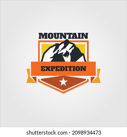 mountain outbound logo. expedition and mountain exploration