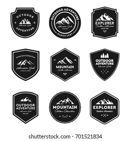 Mountain Outdoor Adventure Emblem Set