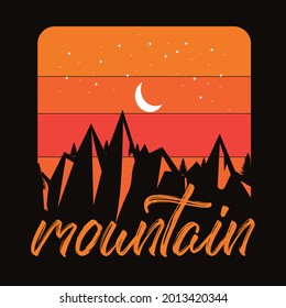 Mountain  outdoor adventure illustration  t-shirt design
