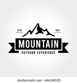 Mountain Outdoor Adventure Retro Emblem