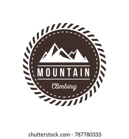 mountain and outdoor adventures logo. Tourism, hiking and camping labels. Mountains and travel icons for tourism organizations, outdoor events and camping leisure. eps 10 eps 8