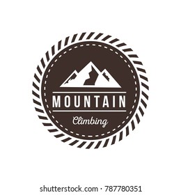 mountain and outdoor adventures logo. Tourism, hiking and camping labels. Mountains and travel icons for tourism organizations, outdoor events and camping leisure. eps 10 eps 8