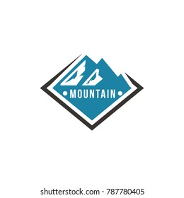 mountain and outdoor adventures logo. Tourism, hiking and camping labels. Mountains and travel icons for tourism organizations, outdoor events and camping leisure. eps 10 eps 8