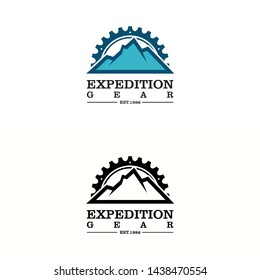 mountain outdoor gear logo template 