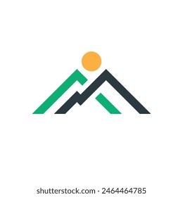mountain outdoor logo abstract symbol