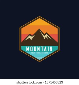 Mountain Outdoor Logo Design ,Hiking, Camping, Expedition And Outdoor Adventure. Exploring Nature