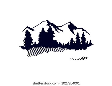 Mountain Outdoor Logo Design Template, Element Design, Vector Design