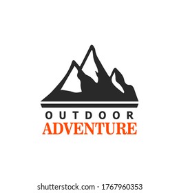 mountain and outdoor logo design vector illustration