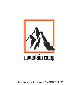 mountain and outdoor logo design vector illustration