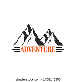 mountain and outdoor logo design vector illustration