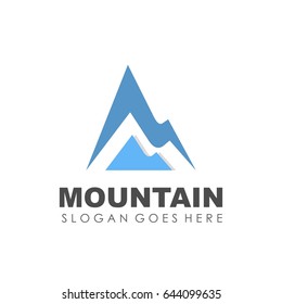 Mountain and outdoor logo design vector