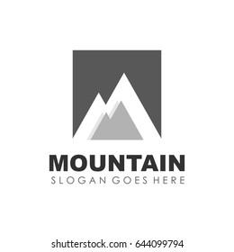 Mountain and outdoor logo design vector