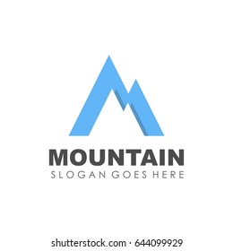 Mountain and outdoor logo design vector