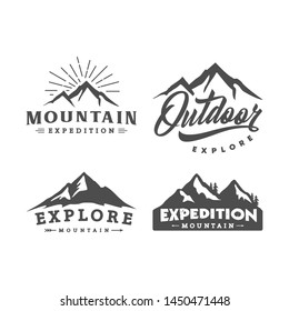 mountain and outdoor logo template