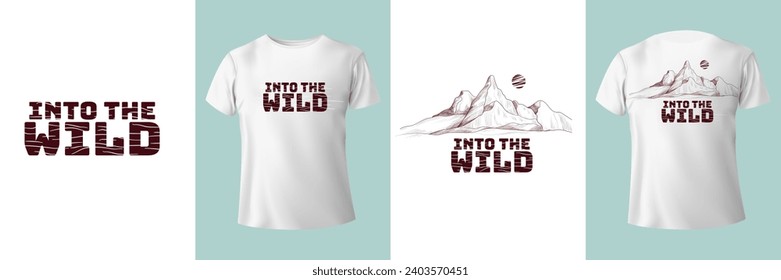 Mountain outdoor retro print design for t-shirts and more Camping next to art Explore the mountains