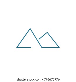 Mountain outdoor sign park M line emblem