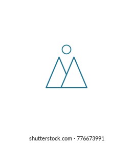 Mountain outdoor sign park M line emblem