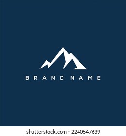 Mountain and outdoor simple logo vector