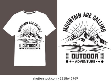 Mountain and outdoor t-shirt design