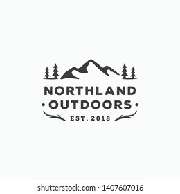 mountain outdoor vector logo design