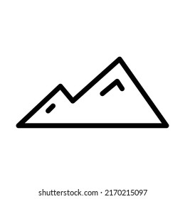 Ilustración vectorial de icono de contorno de montaña